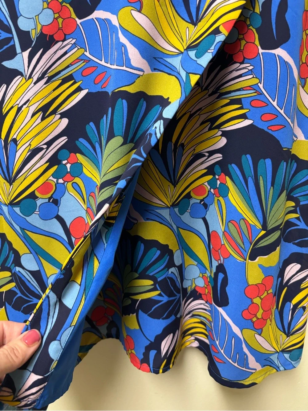 J Crew Mercantile Bright Blue Floral Faux Wrap Mini Dress 12